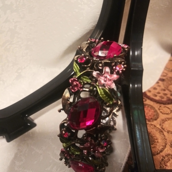 Vintage Jeweled Cuff Bracelet - Picture 5 of 5